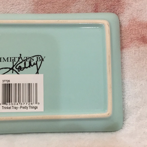 Pretty Little Things Ceramic Powder Blue Trinket Tray Rosettes Floral NWOT - Picture 8 of 12